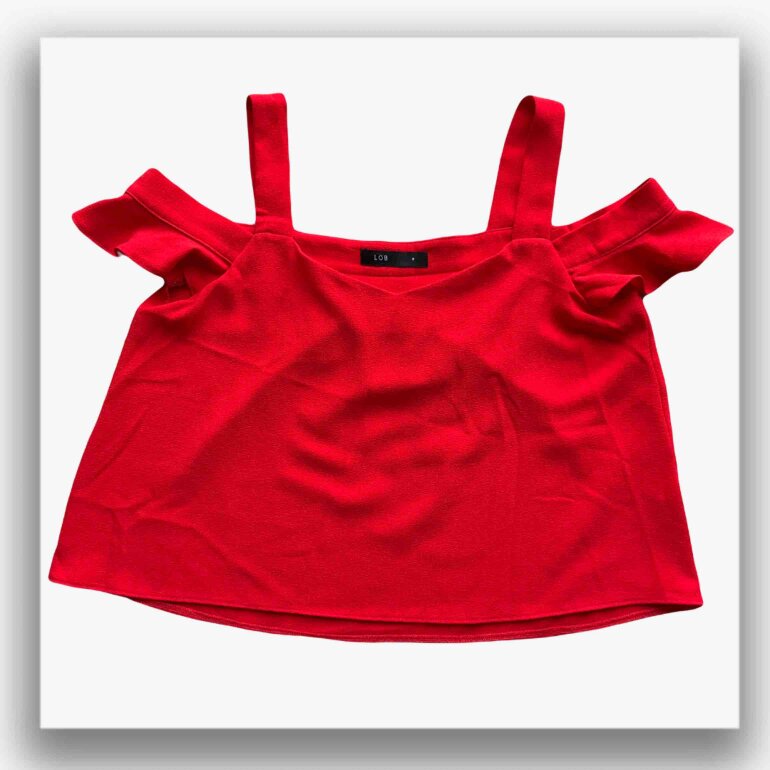 Blusa fluida con olanes en brazos de LOB de segunda mano GoTrendier