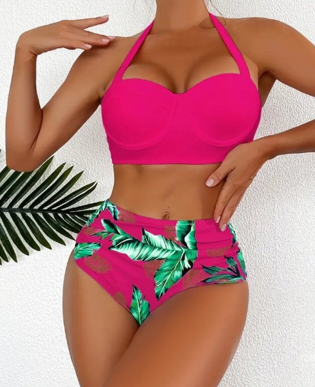 Ropa Traje De BaÃ±o Shein Rosa Trajes De Baño Shein Shein Swim - Main Image