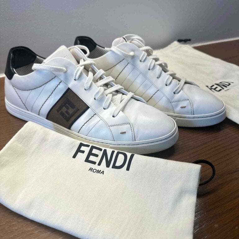 Zapatillas Deportivas Zapatos Fendi Mujer FENDI Tenis Match Blanco
