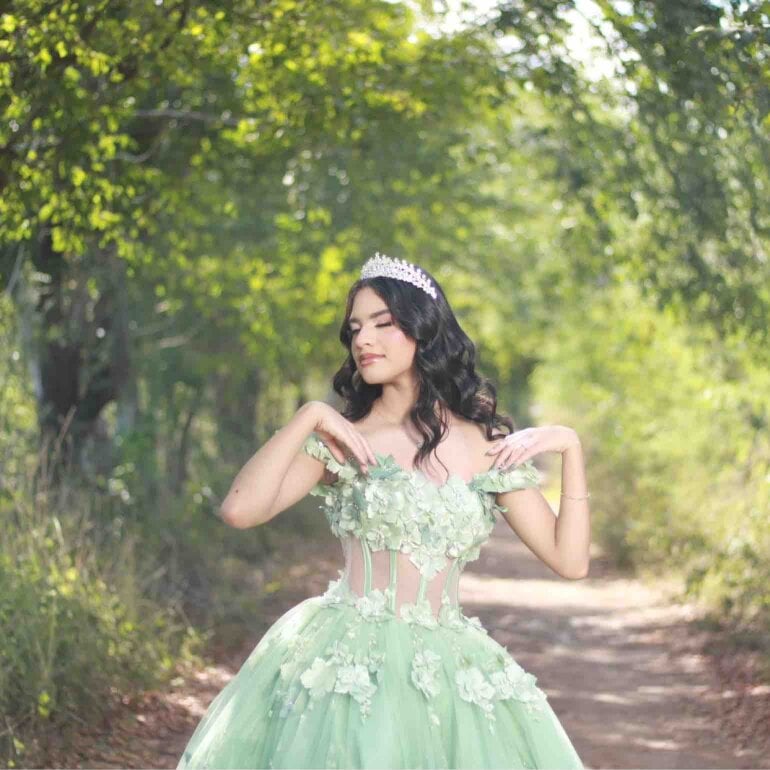 Vestido de Xv Verde pistache de Shein de segunda mano GoTrendier