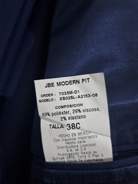 Traje de Hombre de JBE de segunda mano GoTrendier