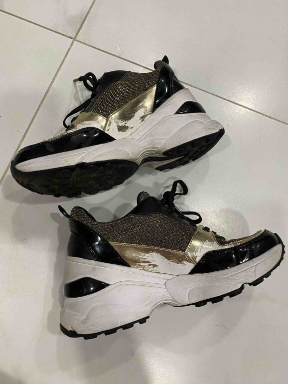 Poshmark Michael Kors Sneakers Black Gold Women's Used Coach Gold