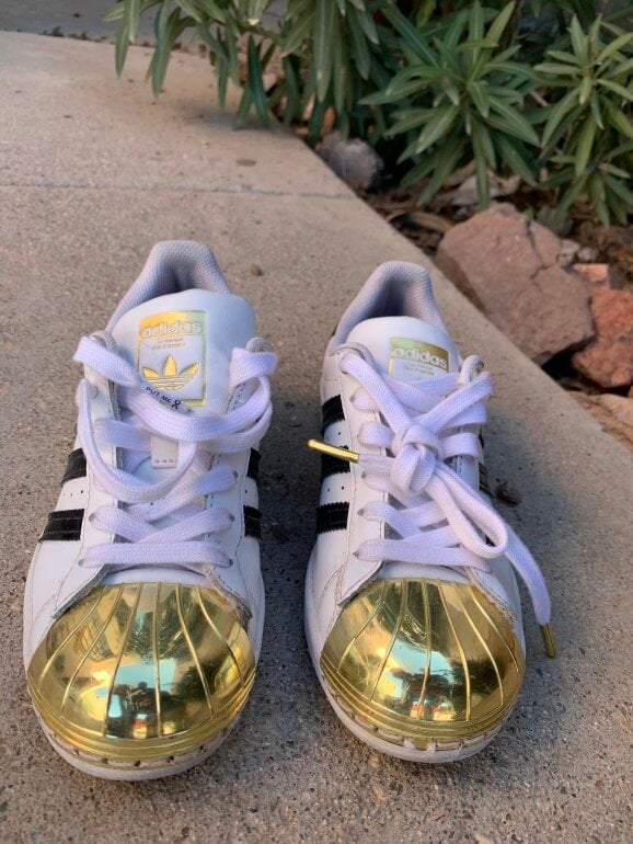 Calzado Adidas Superstar Mujer Punta Plateada Superstar Punta