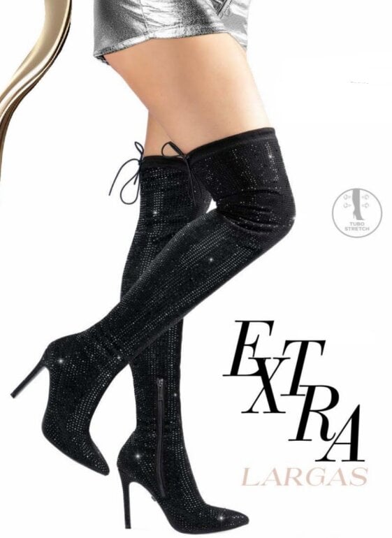 Botas Negras Zapatos De Thalia Sodi Botas Negras Extra Largas Con