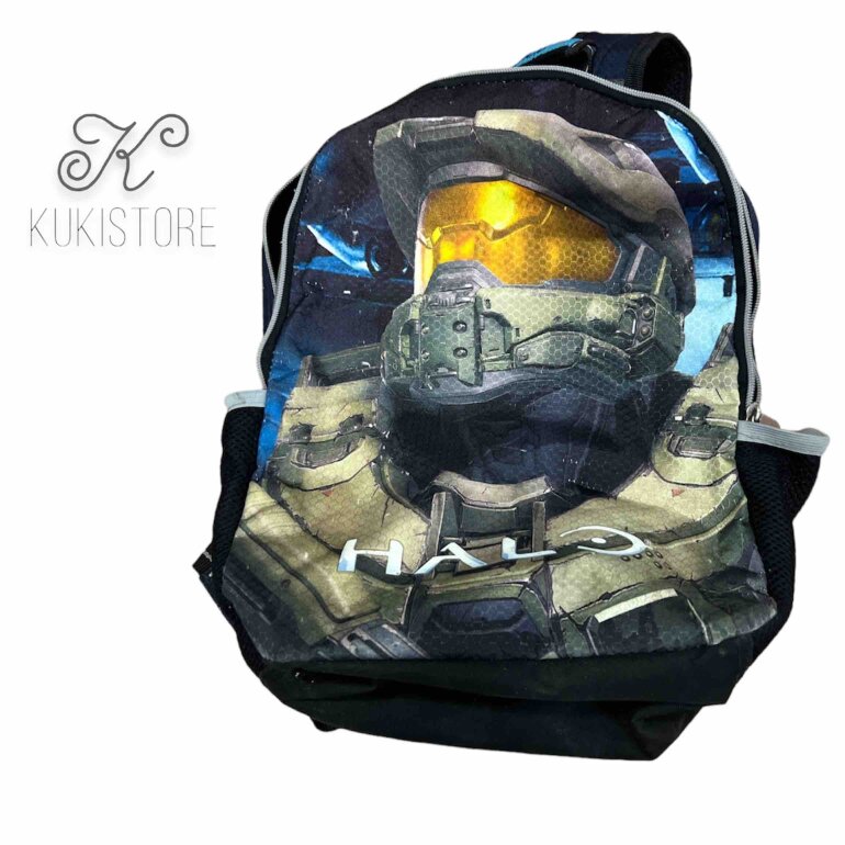 Master Chief Mochilas Chenson De Halo Mochila HALO Negra Con Azul