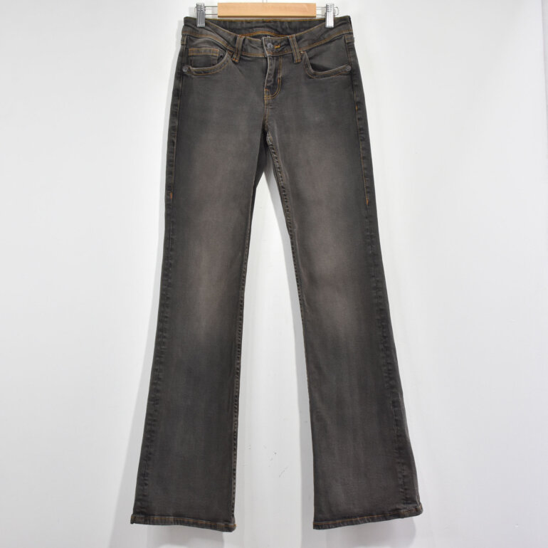 Mezclilla Jeans Negro Deslavado Pantalón De Mezclilla Negro