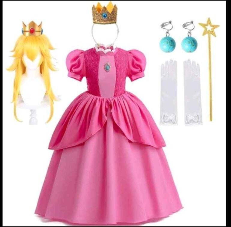 Disfraz Princesa Peach Vestido Super Mario Peach Princesa Vestido