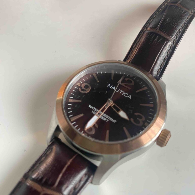 Reloj Náutica Hombre correa piel de Nautica de segunda mano