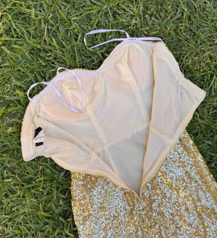 Vestido B.Darlin Dorado de Lentejuela de B. Darlin de segunda mano -  GoTrendier