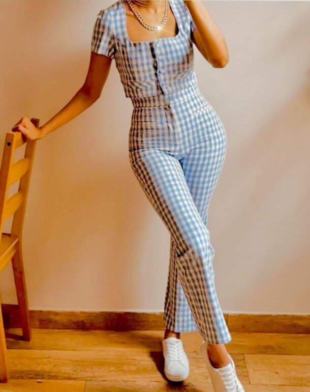 Vichy Rojo Zara Pantalones Cuadros Vichy Falda Pantalón Falda