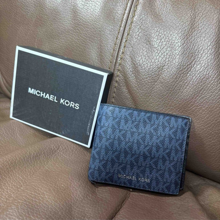 Mk Hombre Cartera Michael Kors Cooper Hombre Azul Marino Piel