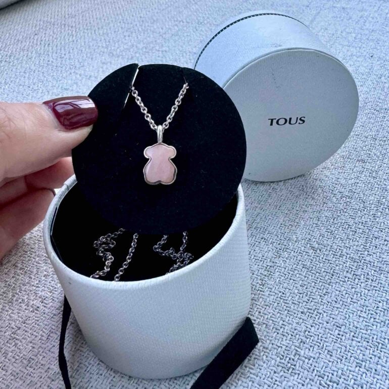 Joyería Colgante Tous Oso Rosa Mini Color Colgante Tous Oso Cuarzo