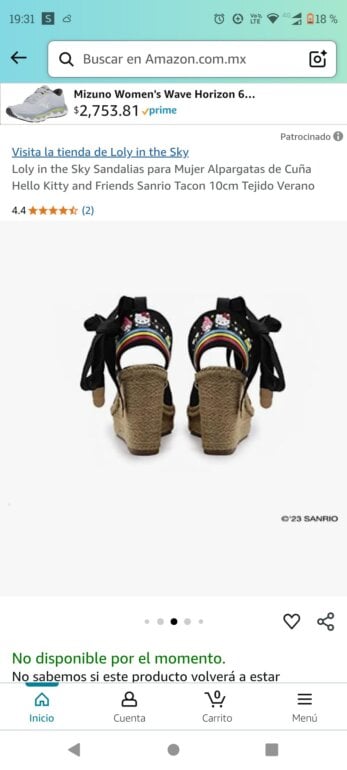 Alpargatas hello Kitty Loly in the sky de segunda mano GoTrendier