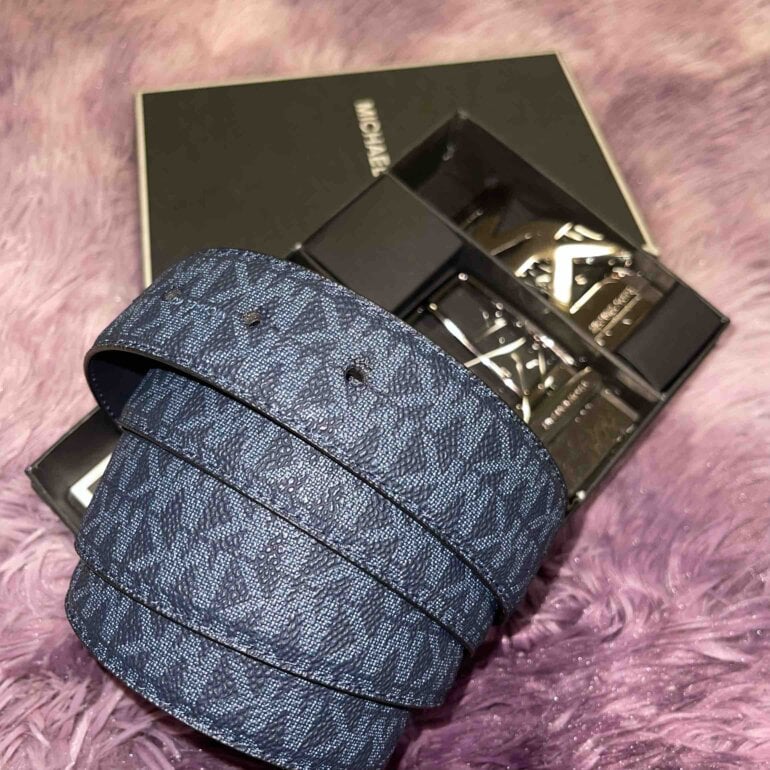 blue michael kors belt