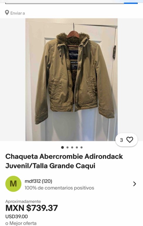 Chamarra Abercrombie Adirondack Juvenil de Abercrombie Kids de