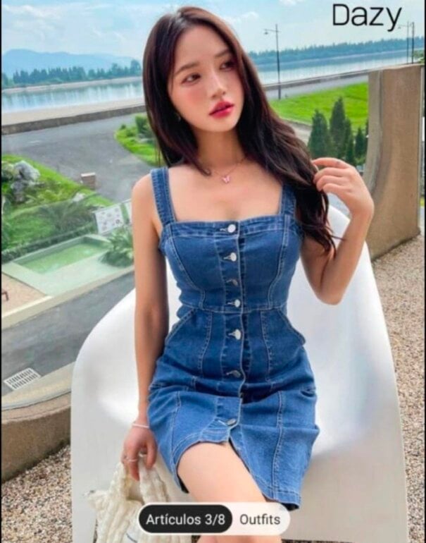 Vestido 👗 mezclilla talla L de Shein de segunda mano GoTrendier