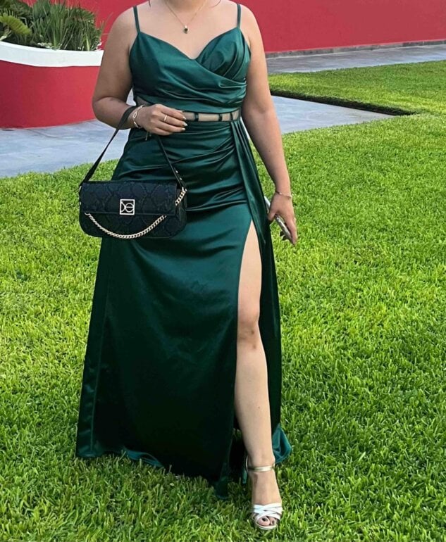 Vestidos Cortos Vestido Verde Esmeralda Liverpool Vestido Verde