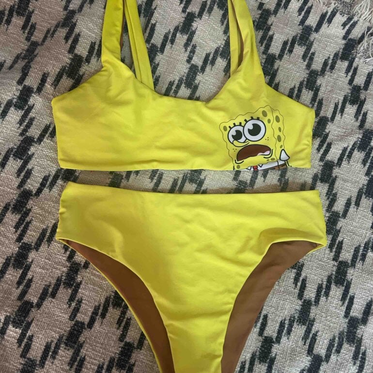 Spongebob Ropa Interior Femenina De Bob Esponja Conjunto De Ropa