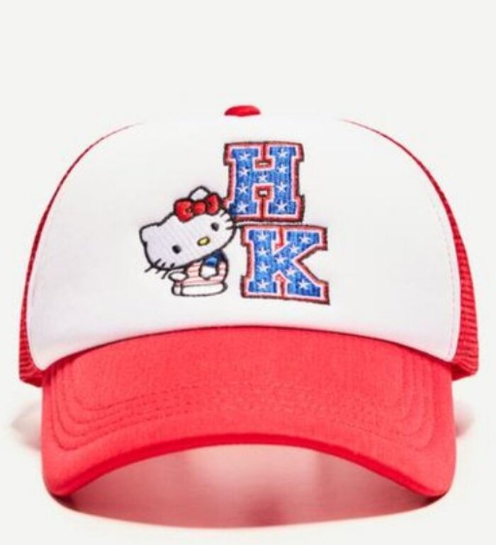 Gorra Hello Kitty bordado de Bershka de segunda mano GoTrendier