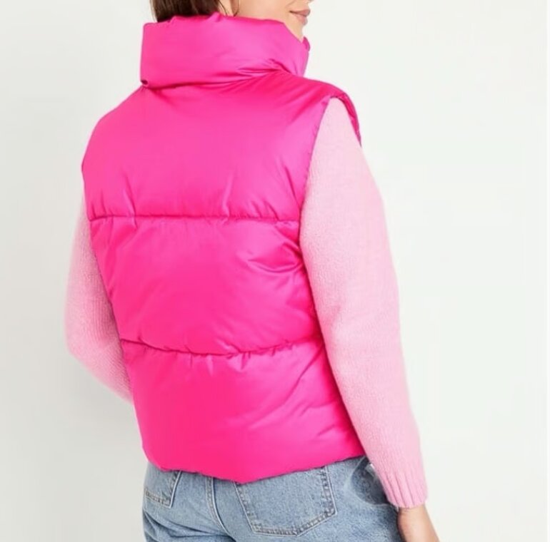 OLD NAVY CHALECO PUFFER ROSA XS NUEVO de segunda mano GoTrendier