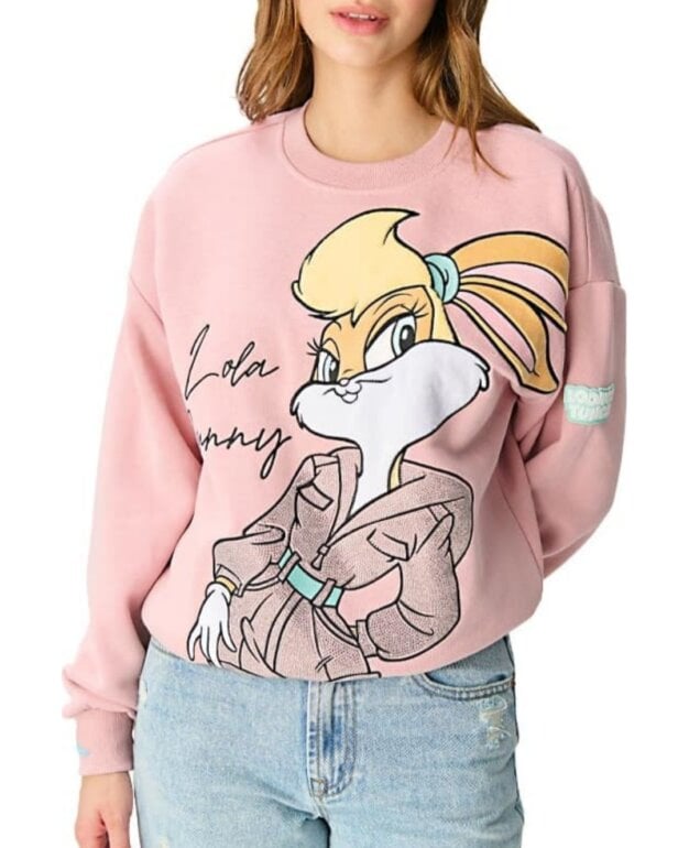 Sudadera Lola Ropa Tallas Grandes Sudadera Rosa Lola Bunny Con