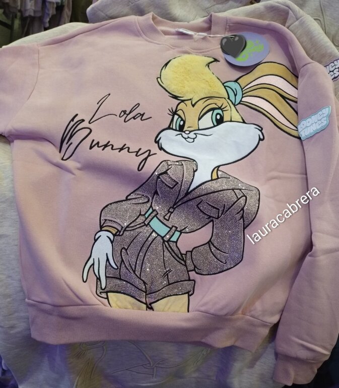 Sudadera Ropa De Lola Bunny Sudadera Rosa Lola Bunny Con Pedreria