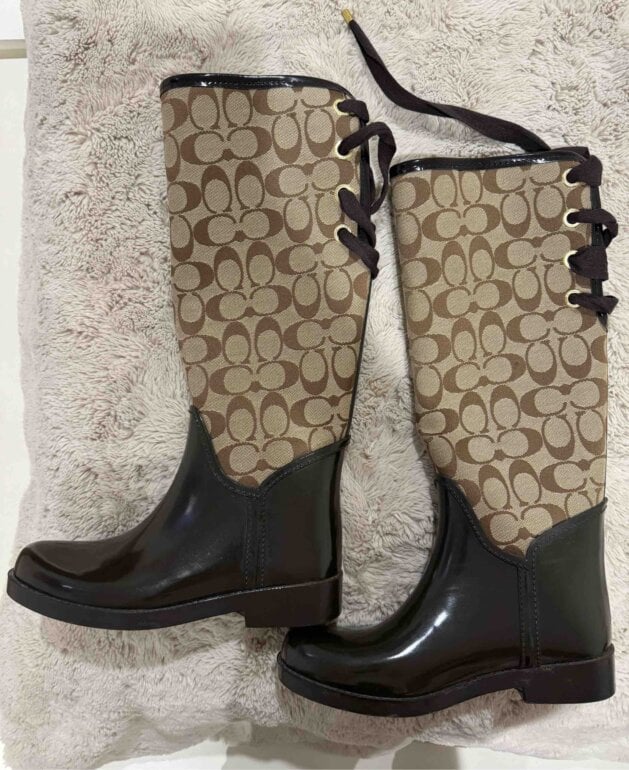 Coach Brown Botas De Lluvia Coach Botas Para Lluvia Coach De