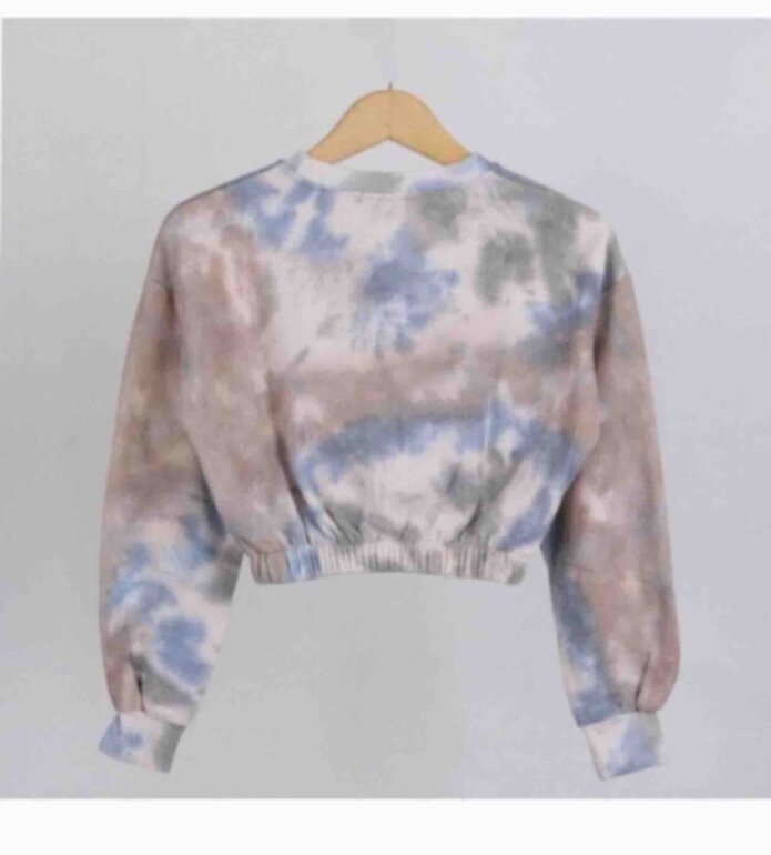 Sudadera crop tie dye Pull and Bear de Zara de segunda mano