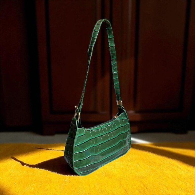 bolso verde hombro