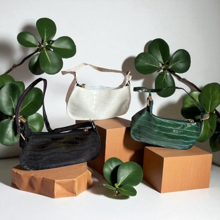 bolso baguette verde