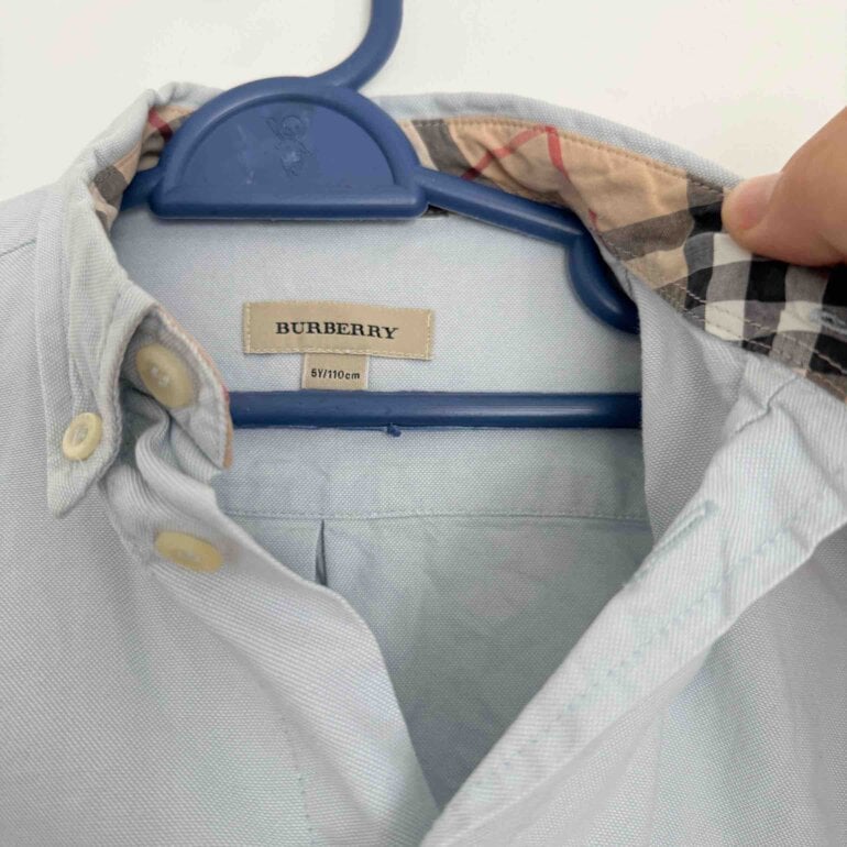 Light Blue Burberry London Camisa Burberry Azul Cielo Camisa Azul