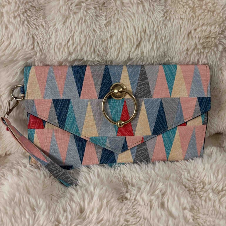 Diseño Geométrico Bolso Mano Multicolor Clutch/bolso De Mano