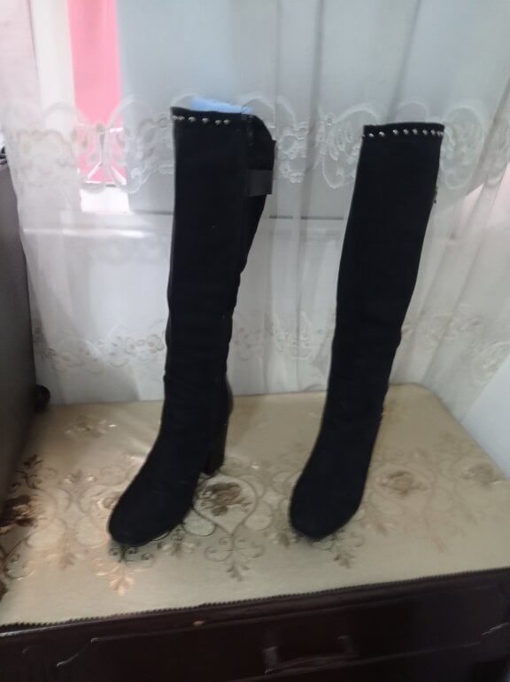 Botas Largas Botas Yaeli Fashion Botas Largas Negras Gamuza De