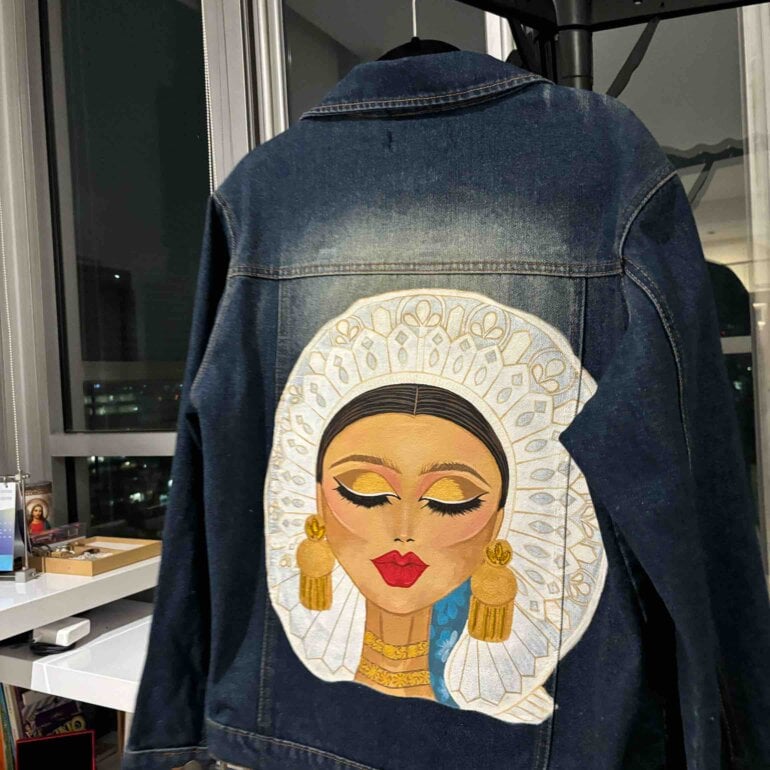 Bordado Chamarras De Mezclilla Pintadas A Mano Precio Mezclilla