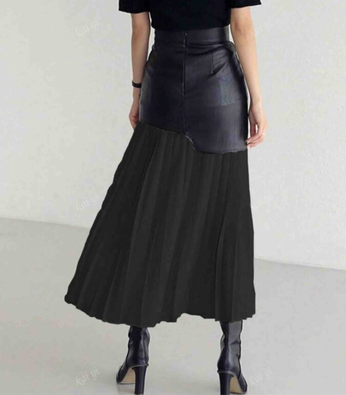 Falda combinación plisada de Shein de segunda mano GoTrendier