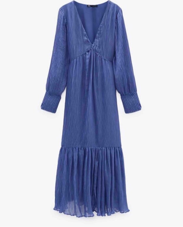 Vestido plisado Zara de segunda mano GoTrendier