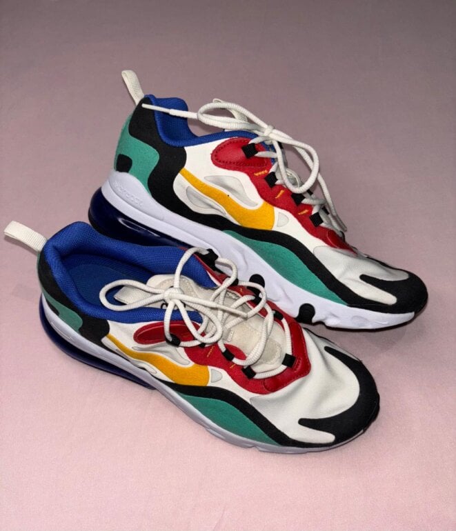nike 270 react bauhaus on feet