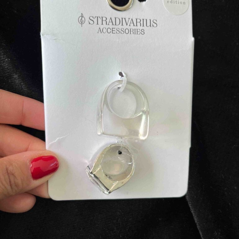 Dúo de anillos chunky! de Stradivarius de segunda mano GoTrendier