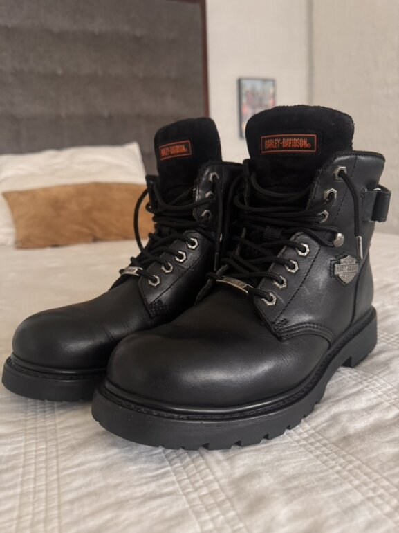 Harley Davidson 8 Black Leather Motorcycle Ankle Boots 91017 Harley-Davidson | Shoes | Harley Davidson 8 Black Leather  main image 4