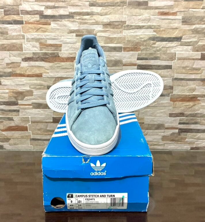 adidas gazelle silver green womens Adidas Campus Stitch & Turn Blue main image 1