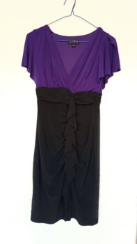 strapless open back dress Ladies Black and Purple Flannel Shirt main image 0
