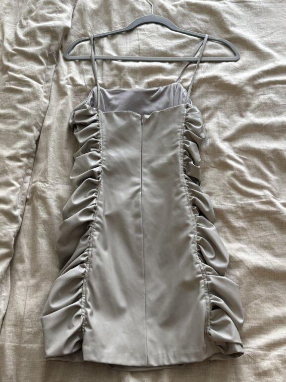 zara faux leather draped dress Nwt faux leather dress