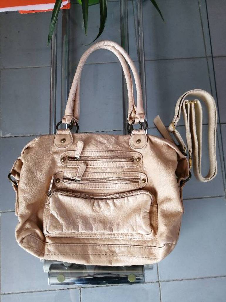 bolso beige grande