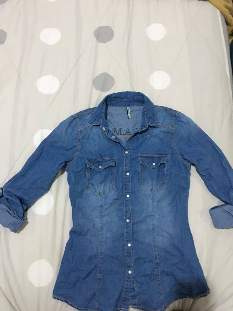 Blusa tipo mezclilla Clearance