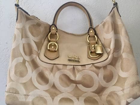 Bolsa Coach piel y tela de segunda mano - GoTrendier