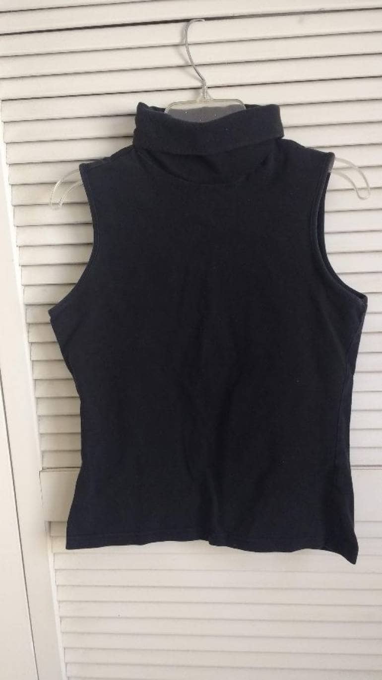 Blusas cuello de tortuga sin manga clearance