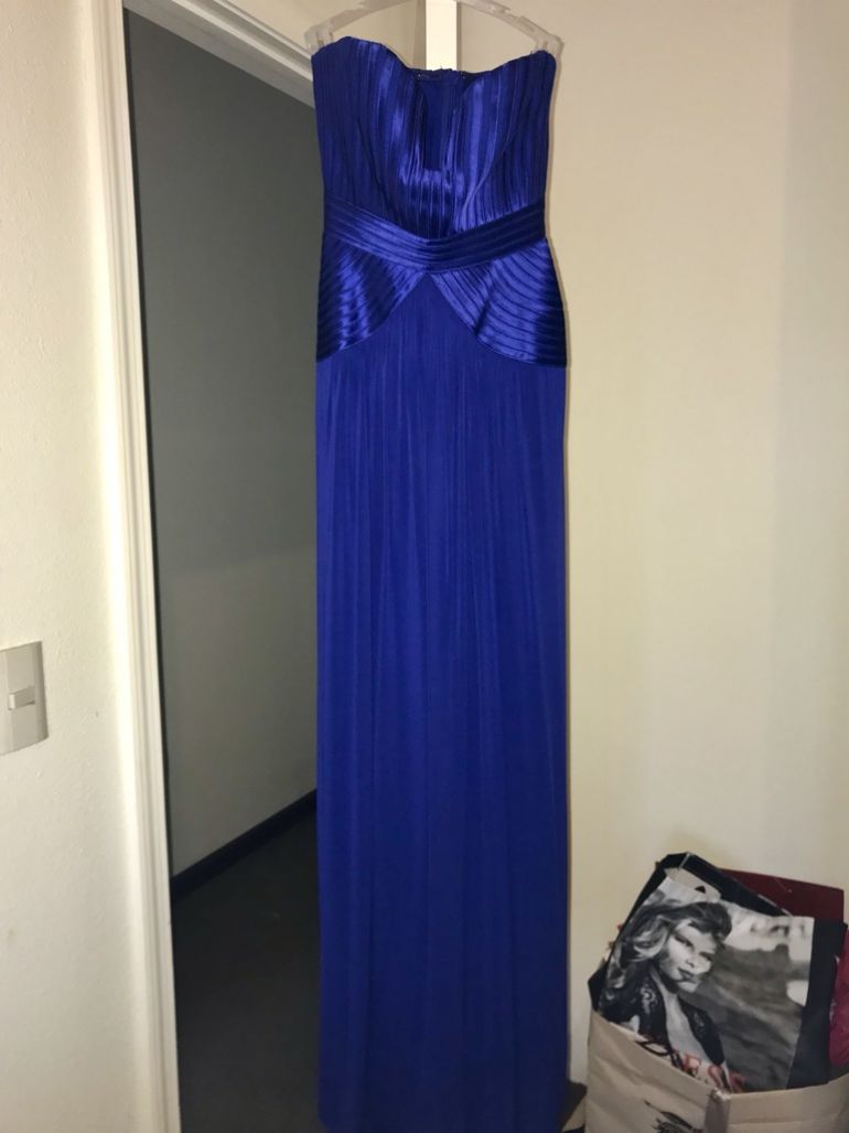 bcbg royal blue dress Strapless Structured Gown Nautical Blue / 6