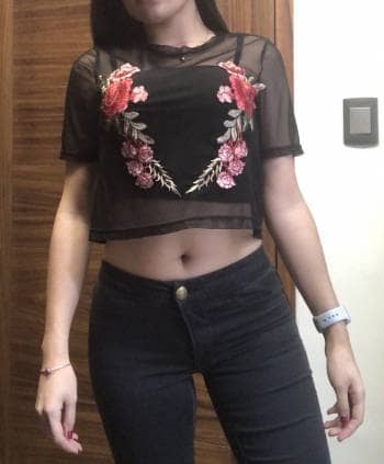 بومة قسري انتبه على blusas transparentes negras con flores - adfiori.com