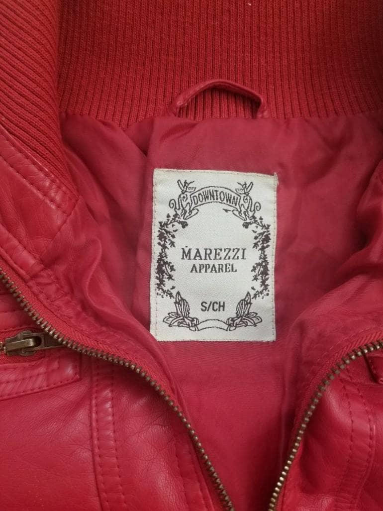 Marezzi Apparel Chamarras Marca Marezzi Chamarra Tipo Piel Roja De
