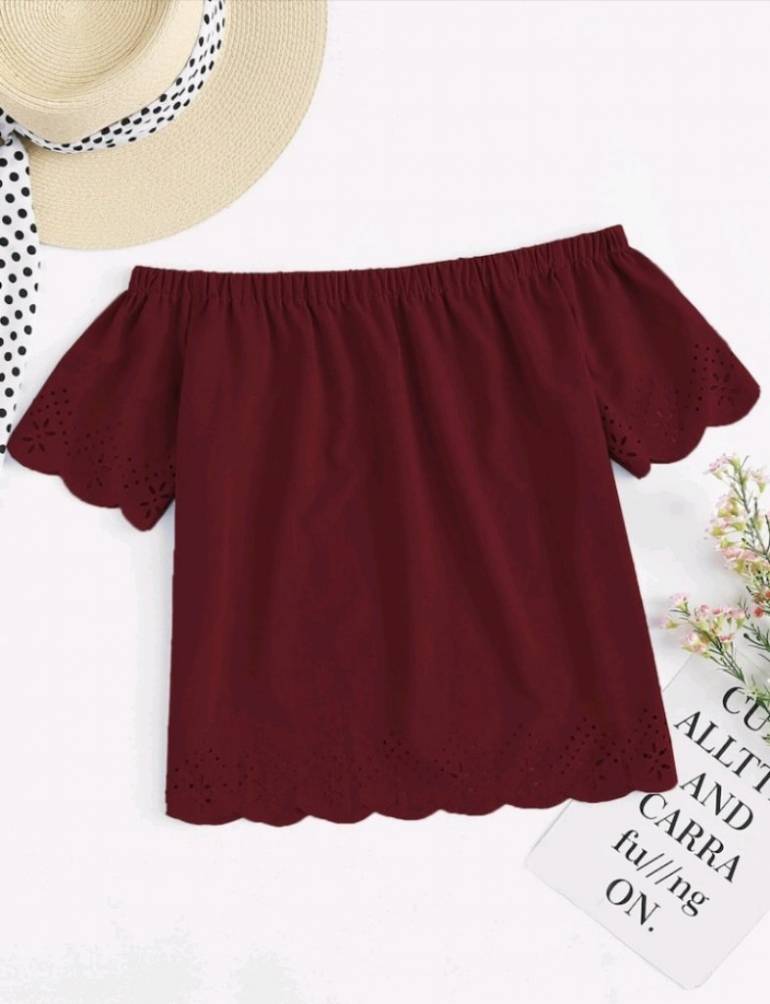 Blusa guinda shein clearance